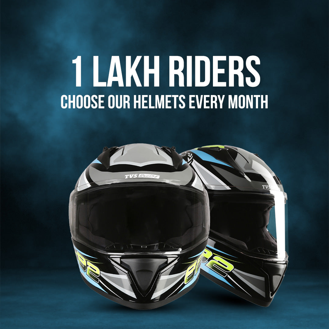 TVS Racing Titan Series Full Face Helmet for Men | Premium Bike Helmets with ABS Shell, UV Paint | Quick Release System | Aerodynamic Design | DOT & ISI Certified