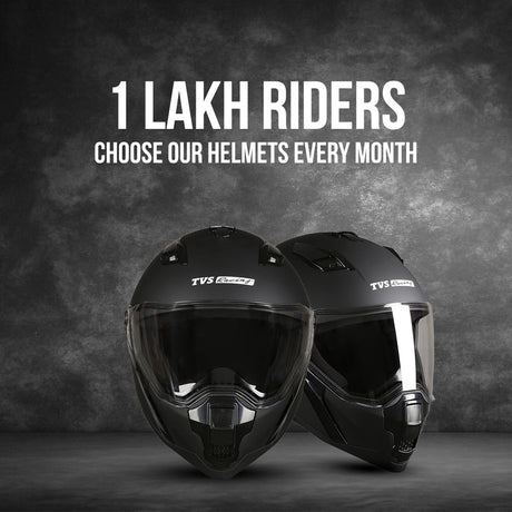 TVS Racing Anti Matter Full Face Helmet for Bike & Motorcycle Riders-DOT & ISI Certified-Lightweight ABS Shell, UV Resistant-Ventilated Comfort Liner, Quick-Release Visor & Chin Strap