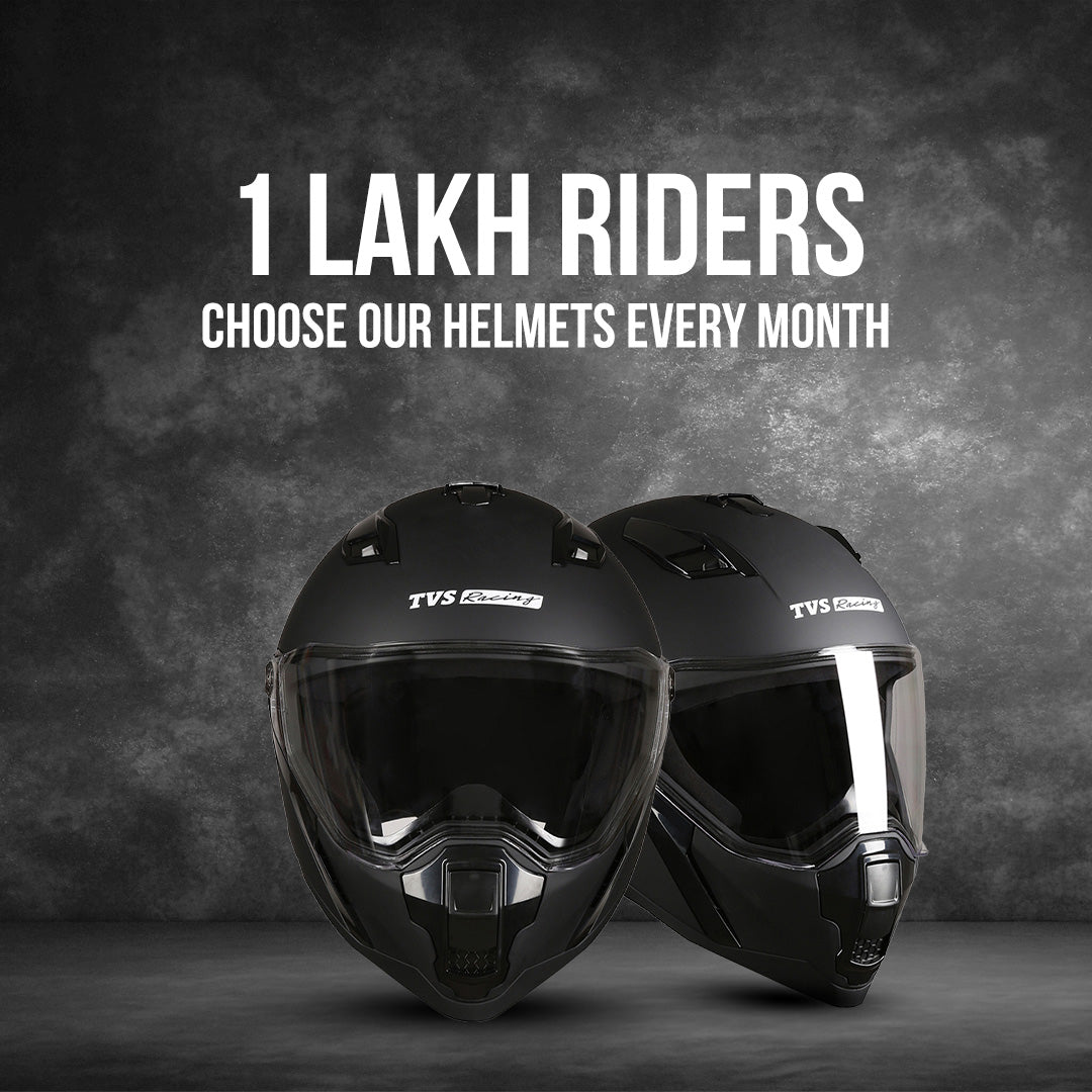 TVS Racing Anti Matter Full Face Helmet for Bike & Motorcycle Riders-DOT & ISI Certified-Lightweight ABS Shell, UV Resistant-Ventilated Comfort Liner, Quick-Release Visor & Chin Strap
