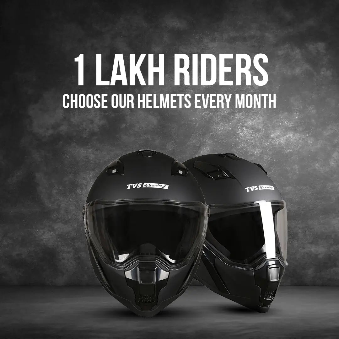 TVS Racing Anti Matter Full Face Helmet for Bike & Motorcycle Riders #-DOT & ISI Certified-Lightweight ABS Shell, UV Resistant-Ventilated Comfort Liner, Quick-Release Visor & Chin Strap
