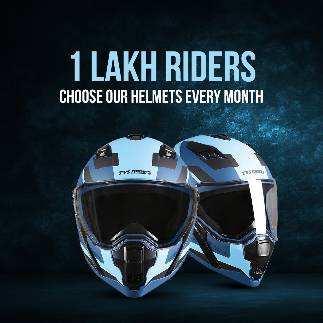 TVS Racing Anti Matter Full Face Helmet for Bike & Motorcycle Riders-DOT & ISI Certified-Lightweight ABS Shell, UV Resistant-Ventilated Comfort Liner, Quick-Release Visor & Chin Strap