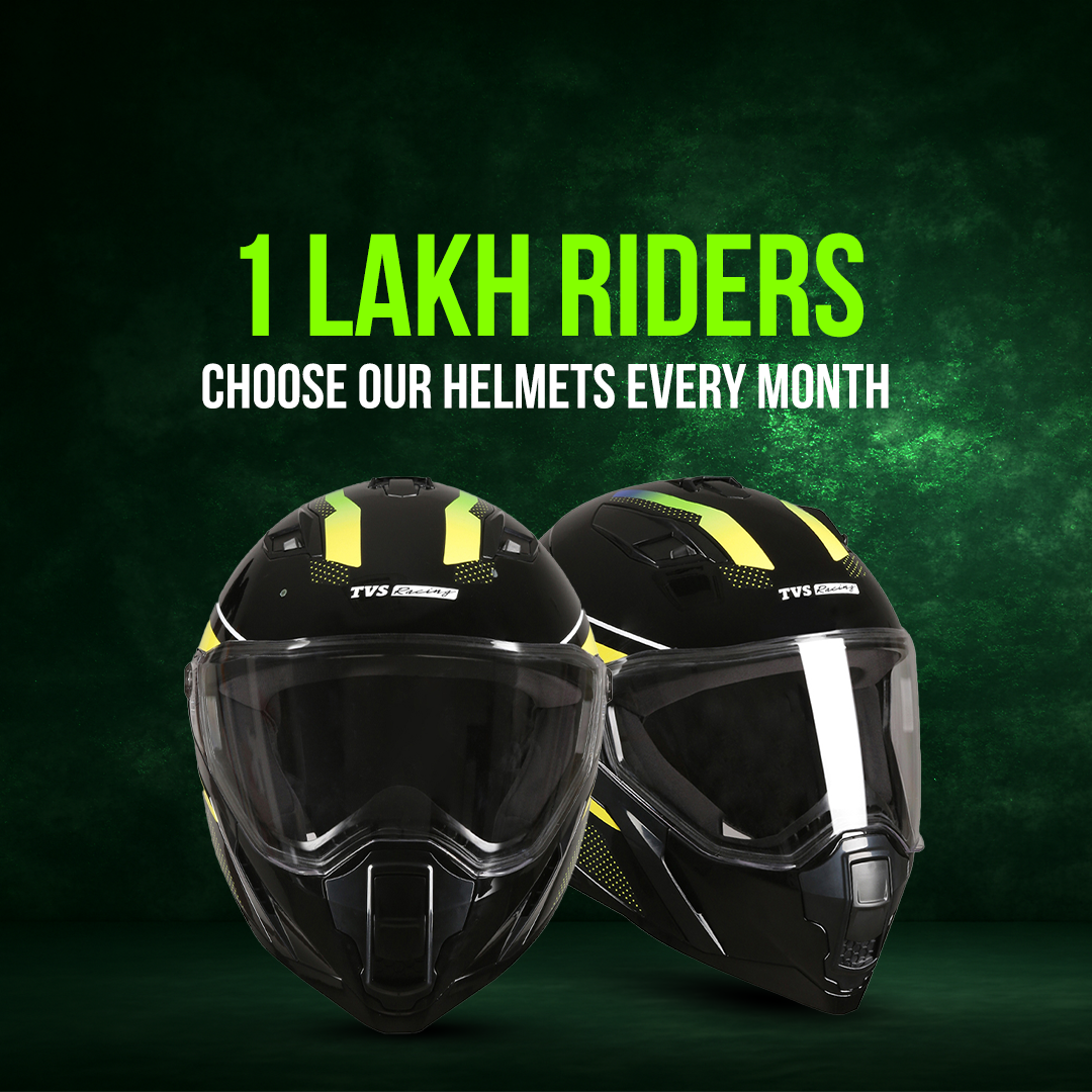 TVS Racing Anti Matter Full Face Helmet for Bike & Motorcycle Riders-DOT & ISI Certified-Lightweight ABS Shell, UV Resistant-Ventilated Comfort Liner, Quick-Release Visor & Chin Strap