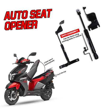 TVS Ntorq Auto seat opener - Heavy-Duty Universal Auto Seat Opener with Quick-Release Mechanism - Easy Installation, Durable Construction, and Secure Seat Access for Motorcycles, and Scooters, Compatible with Most Vehicle Models - TVS Motor Company