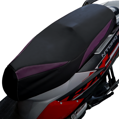 TVS Ntorq Seat Cover Black with Purple - Ultimate Protection and Comfort for Your Ride - TVS Motor Company