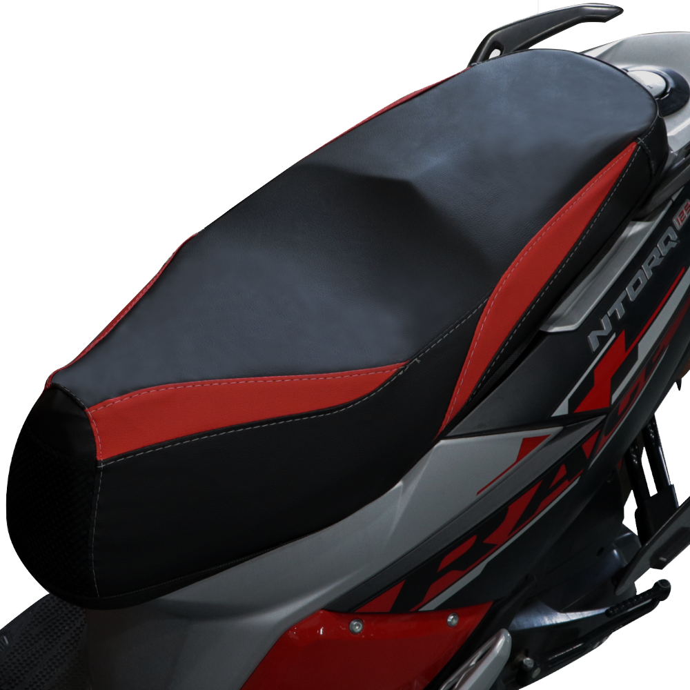 TVS Ntorq Seat Cover Black with Red - Ultimate Protection and Comfort for Your Ride - TVS Motor Company