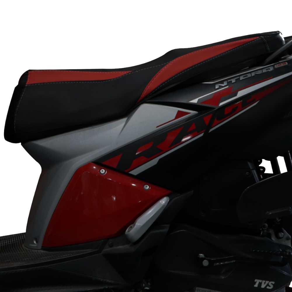 TVS Ntorq Seat Cover Black with Red - Ultimate Protection and Comfort for Your Ride - TVS Motor Company