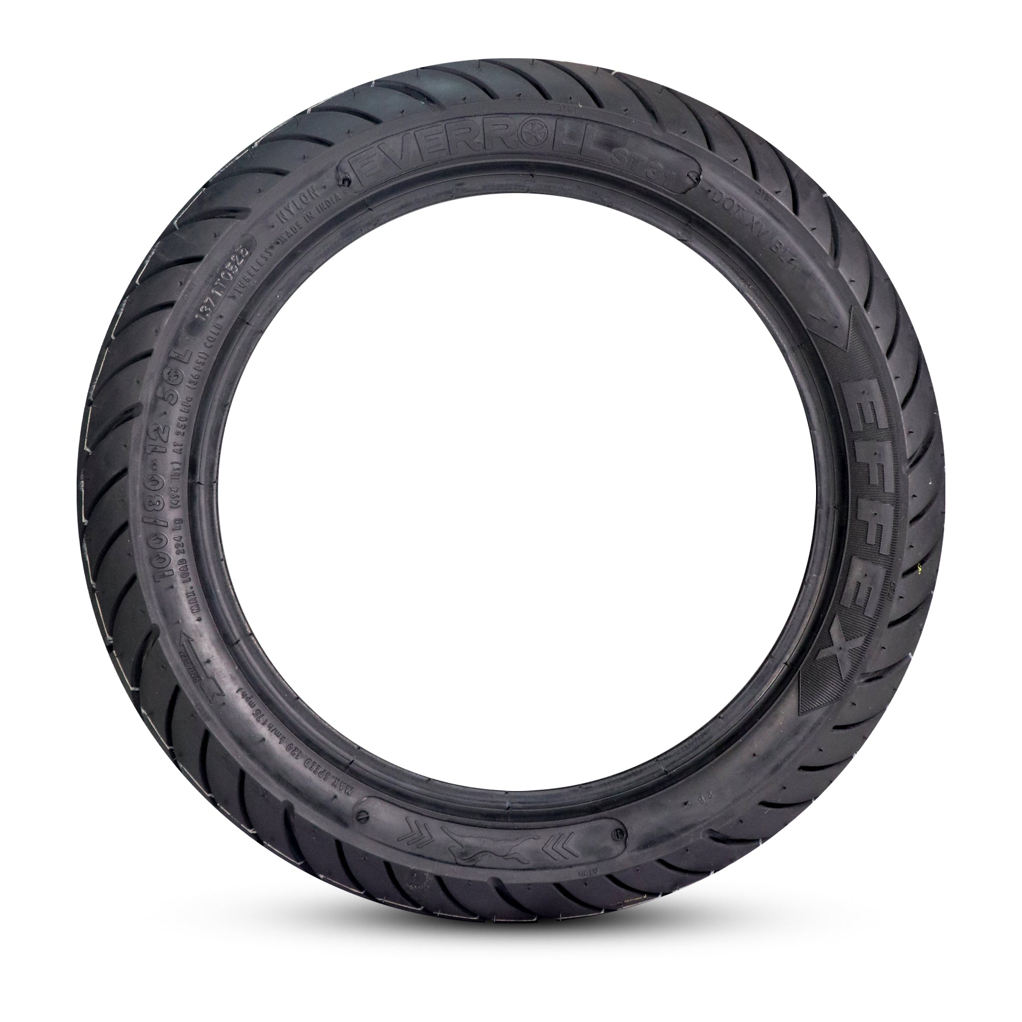 Front Tubeless Nylon Tyre - 100/80-12 TL TO ST31 | Vehicle Compatibility - TVS Ntorq