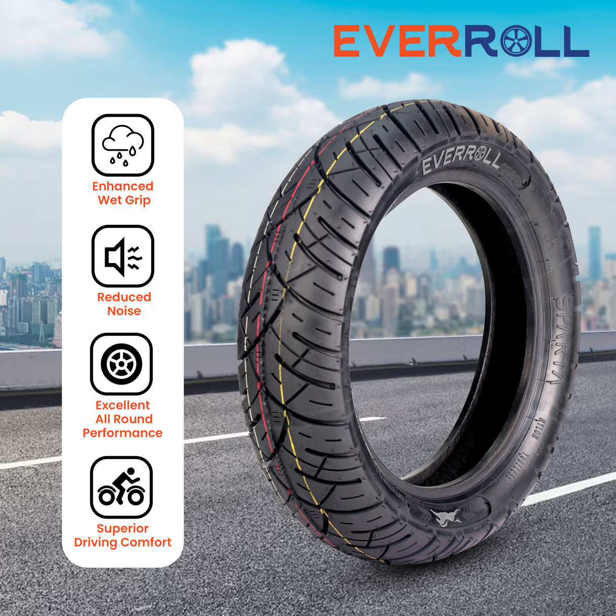 Rear Tubeless Nylon Tyre - 110/80-12 TL TO ST32 | Vehicle Compatibility - TVS Ntorq