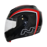 TVS Ntorq Edition Flip Up Helmet (Black Red)