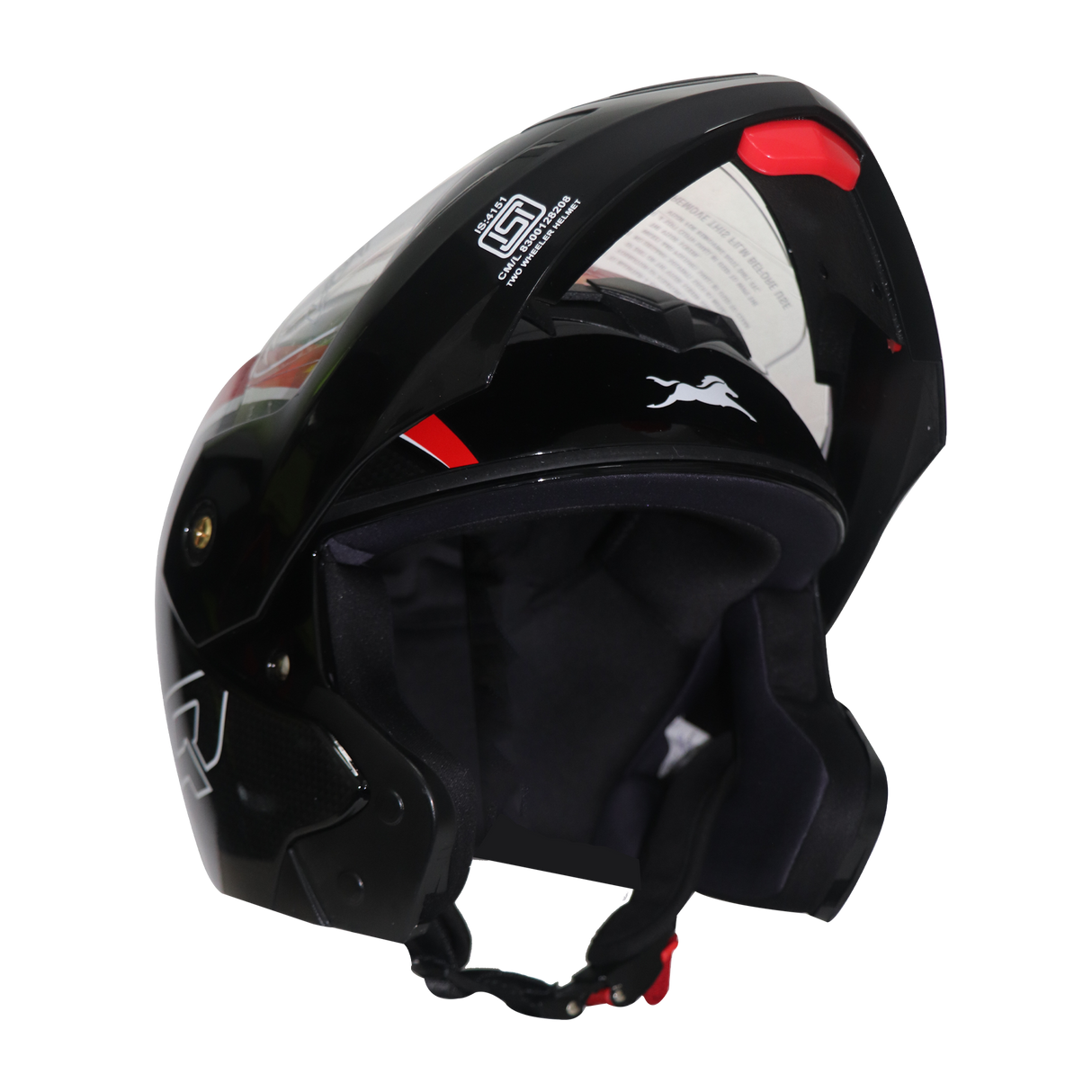 TVS Ntorq Edition Flip Up Helmet (Black Red)