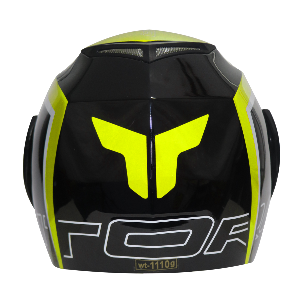 TVS Ntorq Flip-up Helmet, Color: Neon & Black - ISI Certified