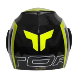 TVS Ntorq Flip-up Helmet, Color: Neon & Black - ISI Certified