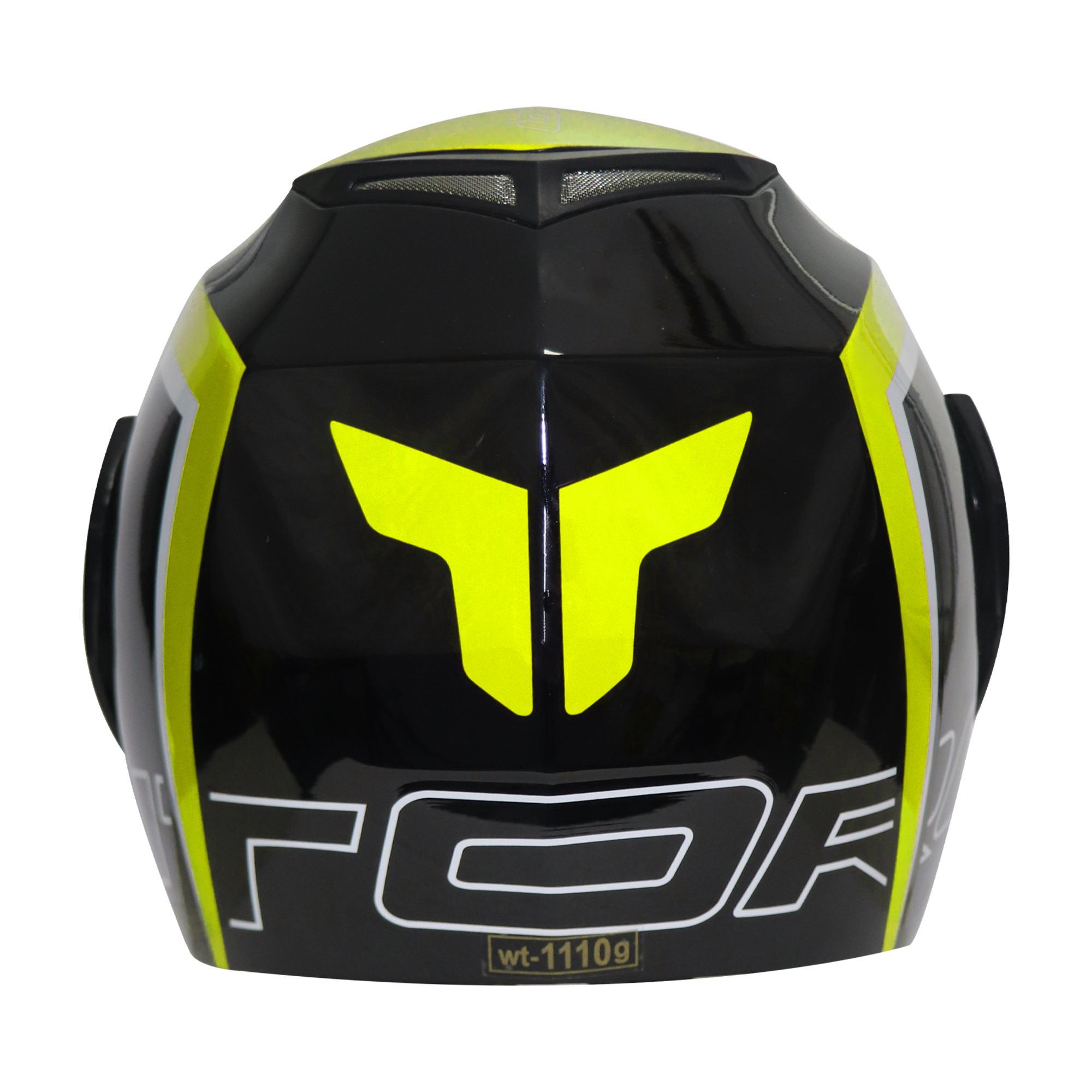 TVS Ntorq Flip-up Helmet, Color: Neon & Black - ISI Certified