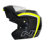 TVS Ntorq Flip-up Helmet, Color: Neon & Black - ISI Certified