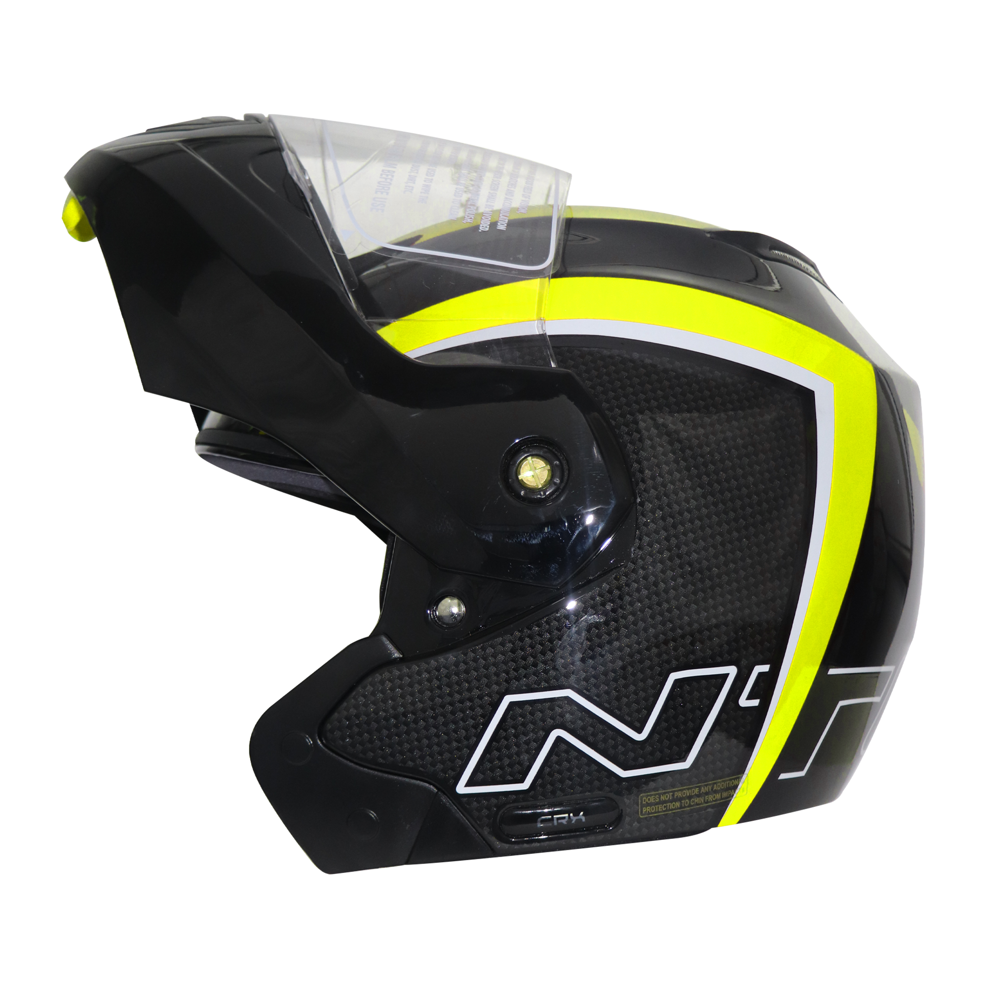 TVS Ntorq Flip-up Helmet, Color: Neon & Black - ISI Certified