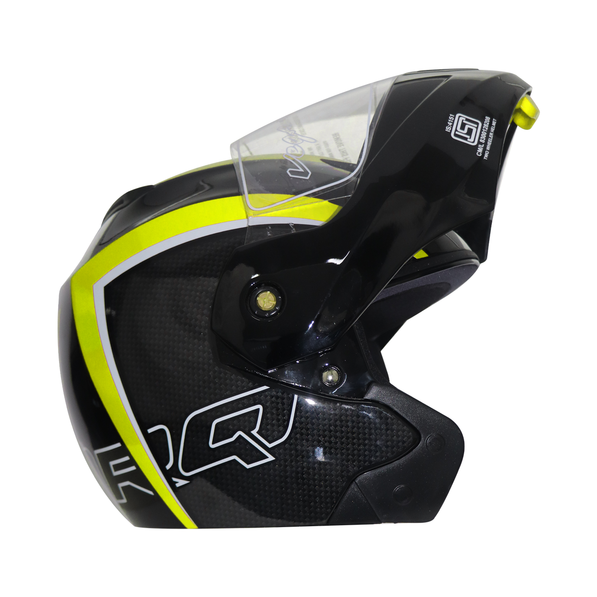 TVS Ntorq Flip-up Helmet, Color: Neon & Black - ISI Certified