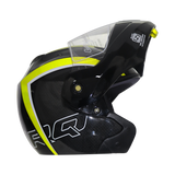 TVS Ntorq Flip-up Helmet, Color: Neon & Black - ISI Certified