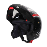 TVS Ntorq Edition Flip Up Helmet (Black Red)