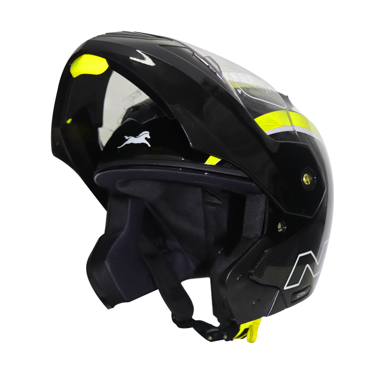 TVS Ntorq Flip-up Helmet, Color: Neon & Black - ISI Certified