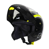 TVS Ntorq Flip-up Helmet, Color: Neon & Black - ISI Certified