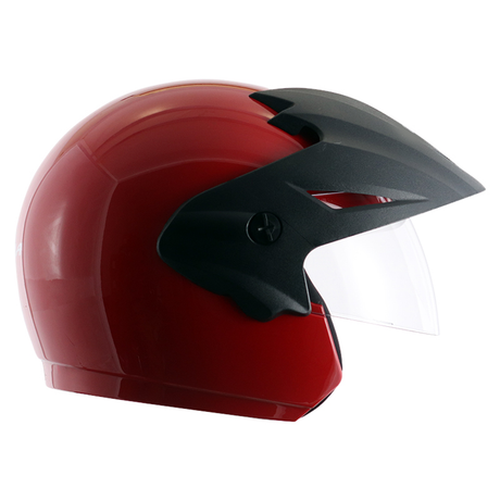 TVS Cruiser Half Face Helmet, Color: Red - ISI Certified