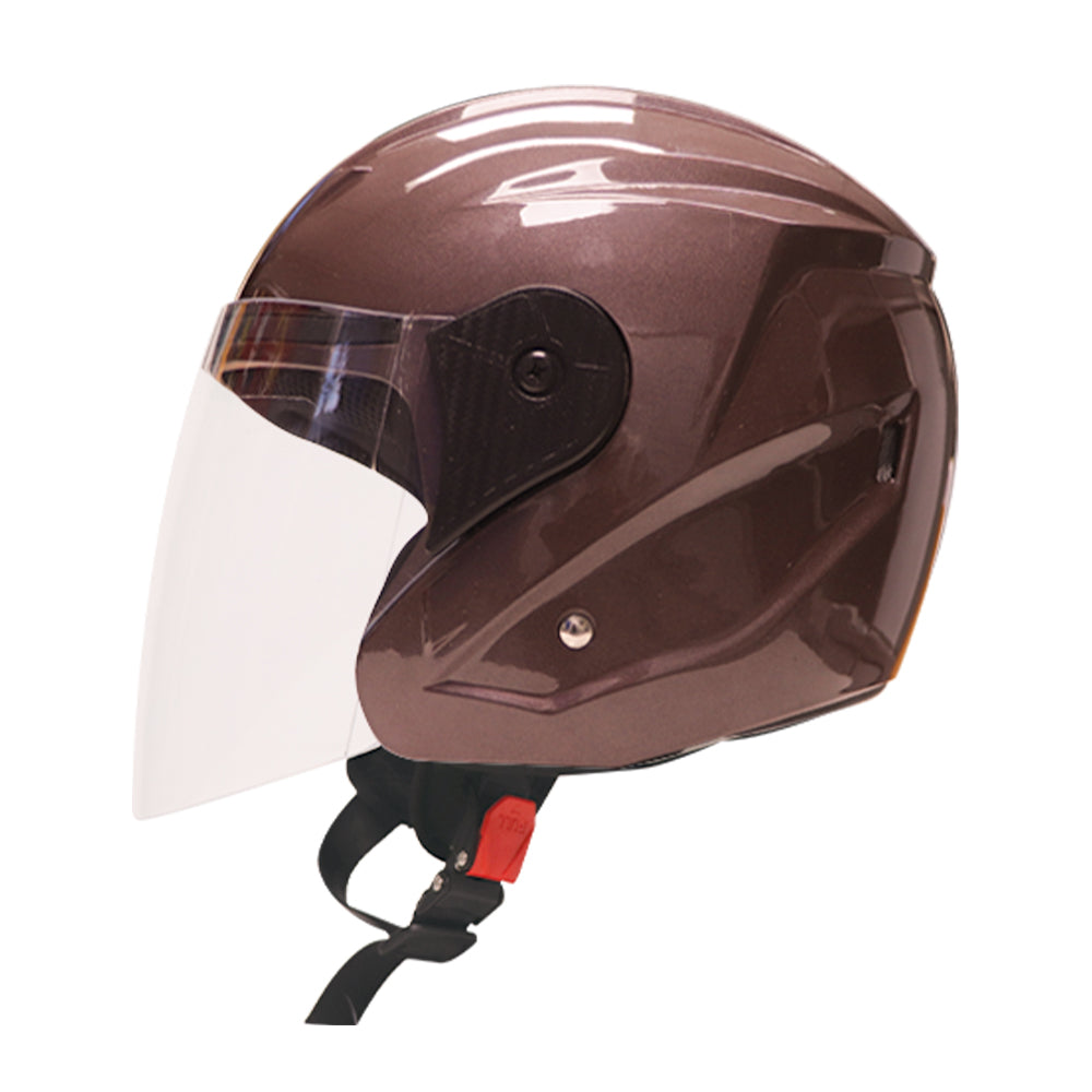 TVS Half Face Copper Bronze Helmet for IQUBE Electric Scooter - ISI Certified