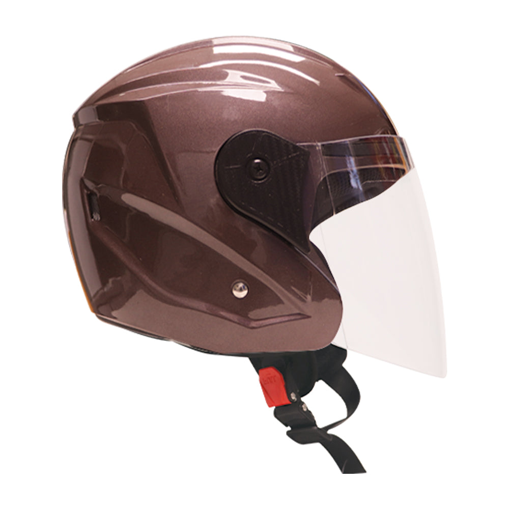 TVS Half Face Copper Bronze Helmet for IQUBE Electric Scooter - ISI Certified