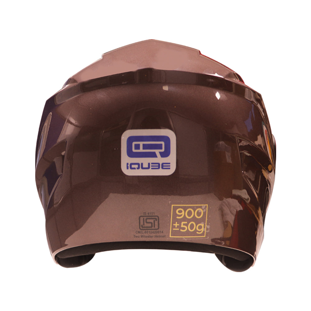 TVS Half Face Copper Bronze Helmet for IQUBE Electric Scooter - ISI Certified