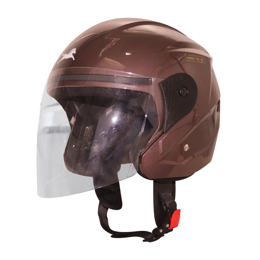 TVS Half Face Copper Bronze Helmet for IQUBE Electric Scooter - ISI Certified