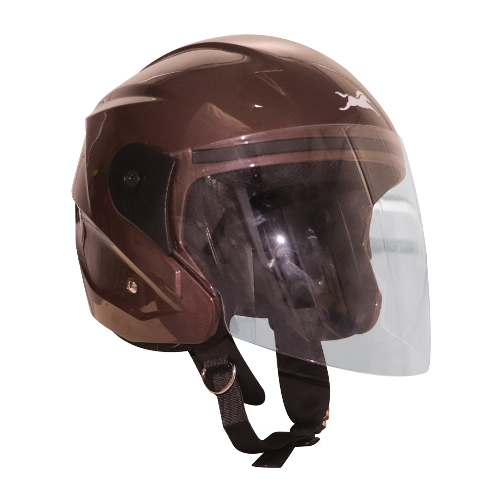 TVS Half Face Copper Bronze Helmet for IQUBE Electric Scooter - ISI Certified