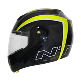 TVS Ntorq Flip-up Helmet, Color: Neon & Black - ISI Certified