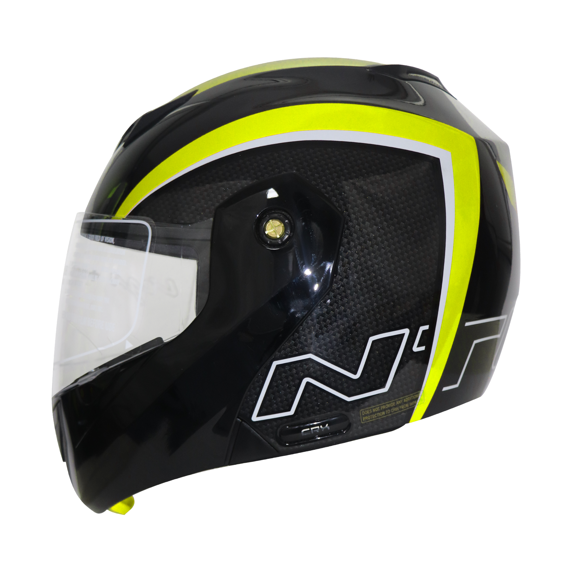 TVS Ntorq Flip-up Helmet, Color: Neon & Black - ISI Certified