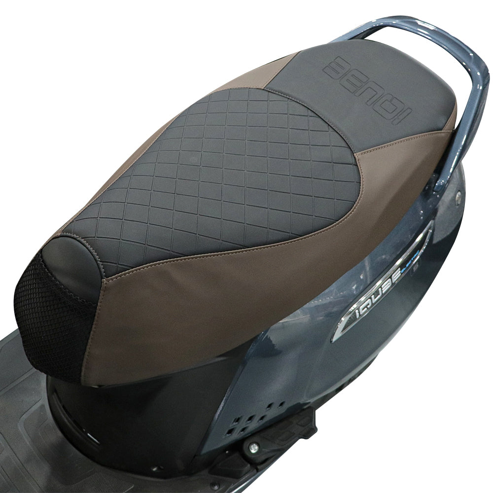 Seat Cover iQube Black/Brown  Stylish and Protective Seat Cover