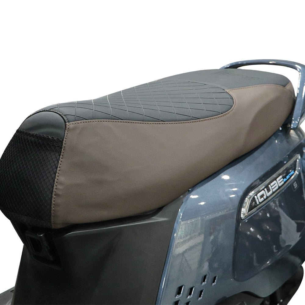 TVS Seat Cover- iQube -Black and Brown | Ultimate Protection and Comfort for Your Ride