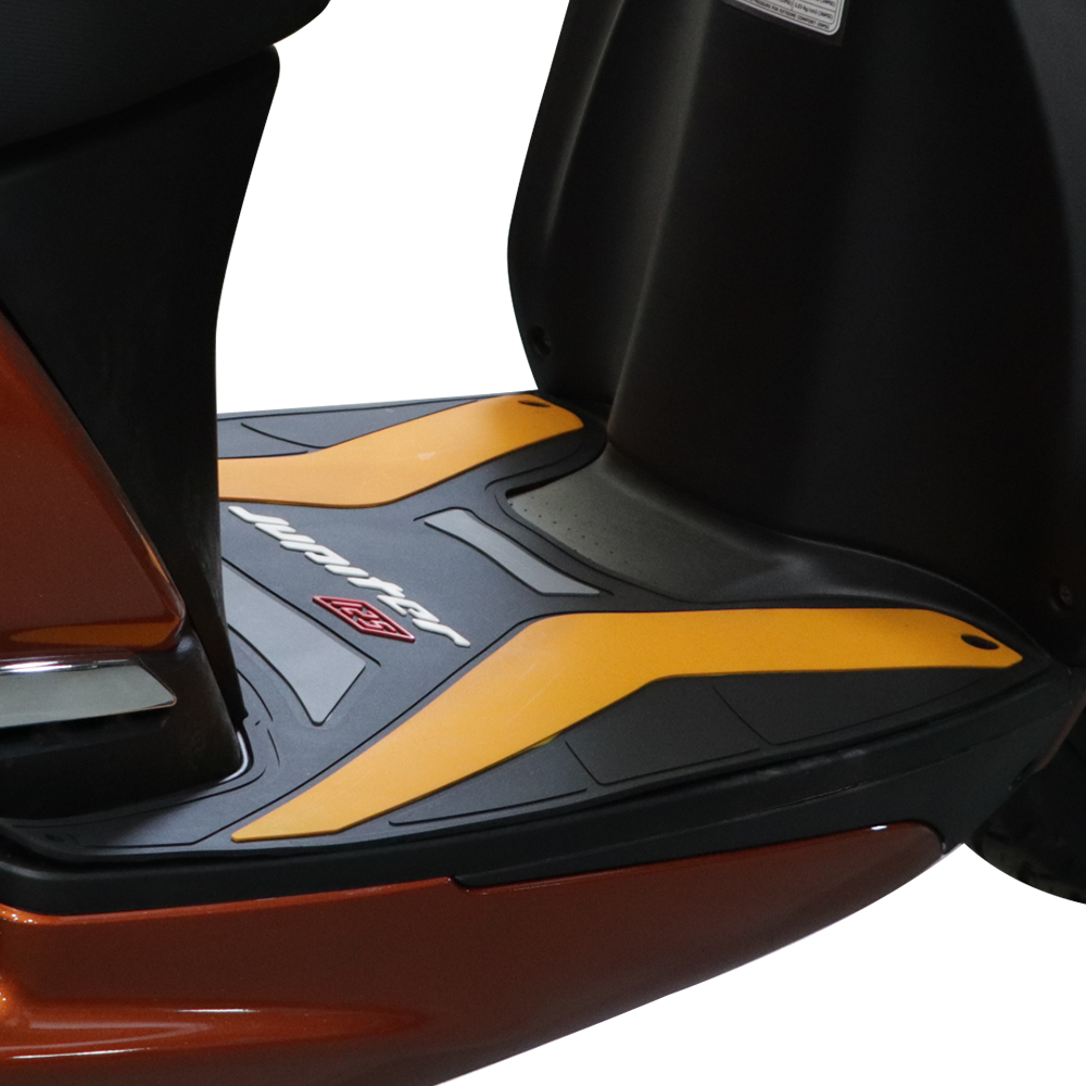 TVS Jupiter 125 Floor Mat (Color: Orange) - Non-Slip and Custom Fit Protection for Your Ride - TVS Motor Company