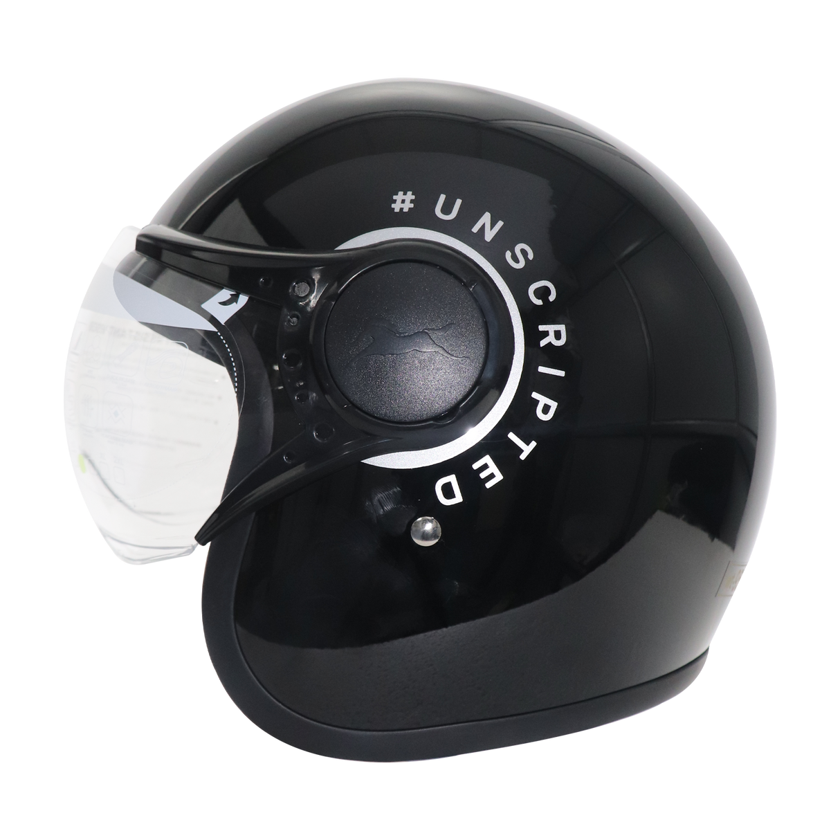 TVS RONIN Half Face Black Helmet - ISI Certified