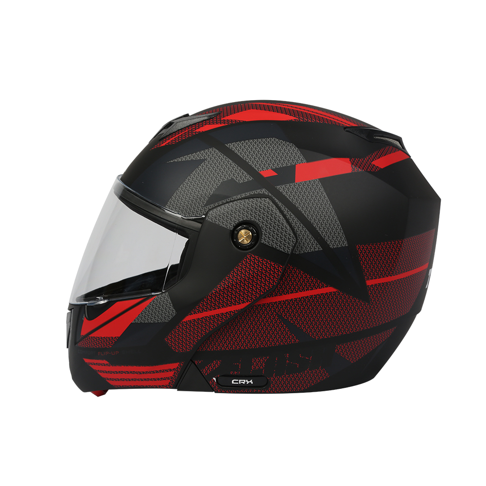 TVS Helmet Full Face Dual Colour Motorbike Helmet (Black Red-NL)