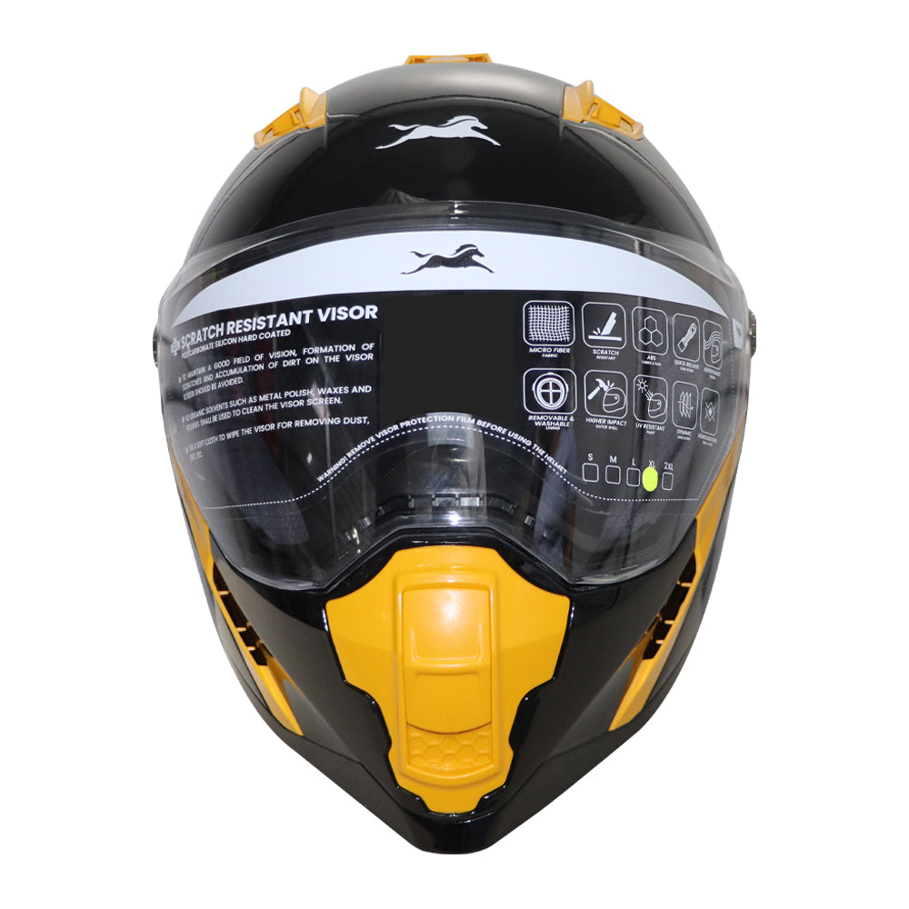 TVS Raider Edition Full Face Helmet (Yellow Black)