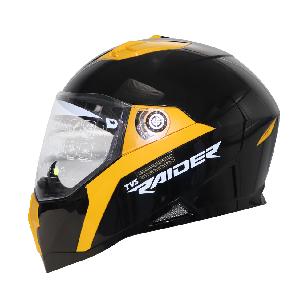 TVS Raider Edition Full Face Helmet (Yellow Black)