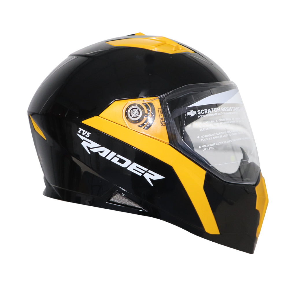 TVS Raider Edition Full Face Helmet (Yellow Black)