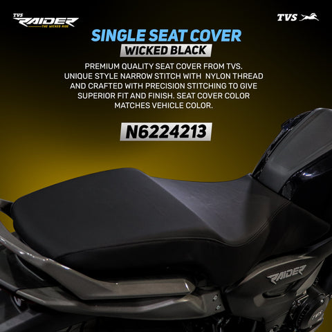 SINGLE SEAT COVER - RAIDER -BLACK