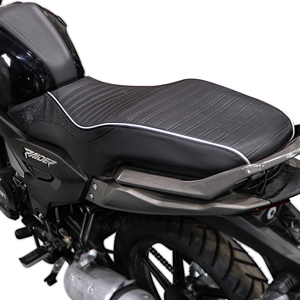 TVS Single Seat Cover for Raider, Color; Black | Ultimate Protection and Comfort for Your Ride