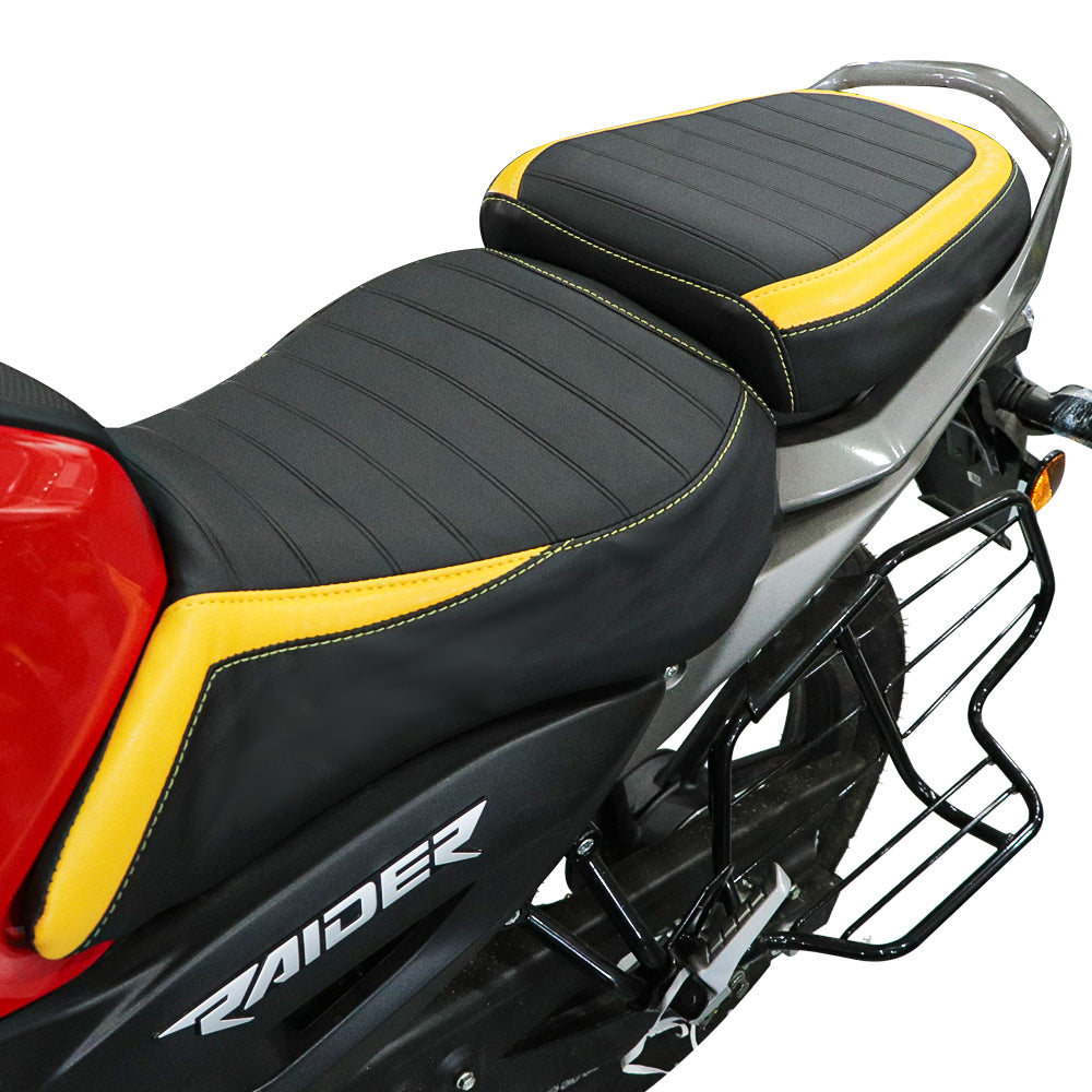 TVS Raider Seat Cover Black with Yellow - Ultimate Protection and Comfort for Your Ride