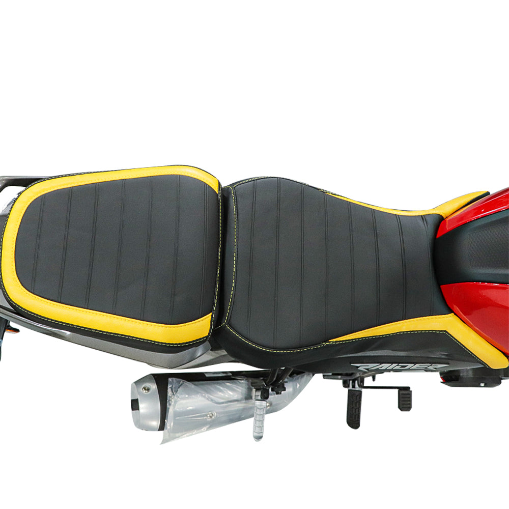 TVS Raider Seat Cover Black with Yellow - Ultimate Protection and Comfort for Your Ride