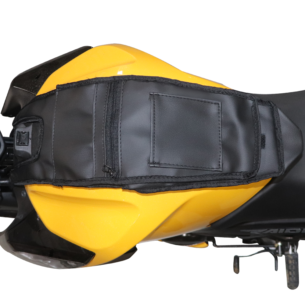 TVS Raider Tank Cover Black - Durable and Stylish Protection and TVS Raider Pillion Holder - Secure and Durable Protection