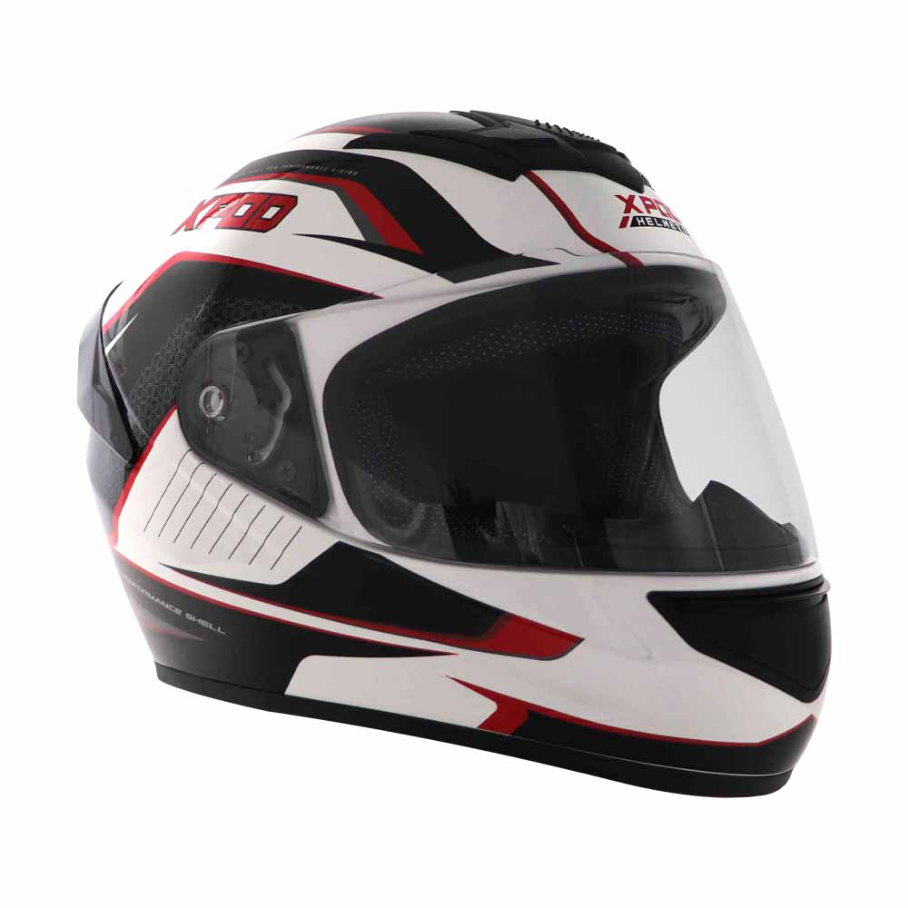  TVS XPOD Aerodynamic Helmet for Men- ISI Certified, Ultrawide Visor, Quick Release Strap – Premium Bike Helmet with Enhanced Air Circulation (Dynamic Dual Red)