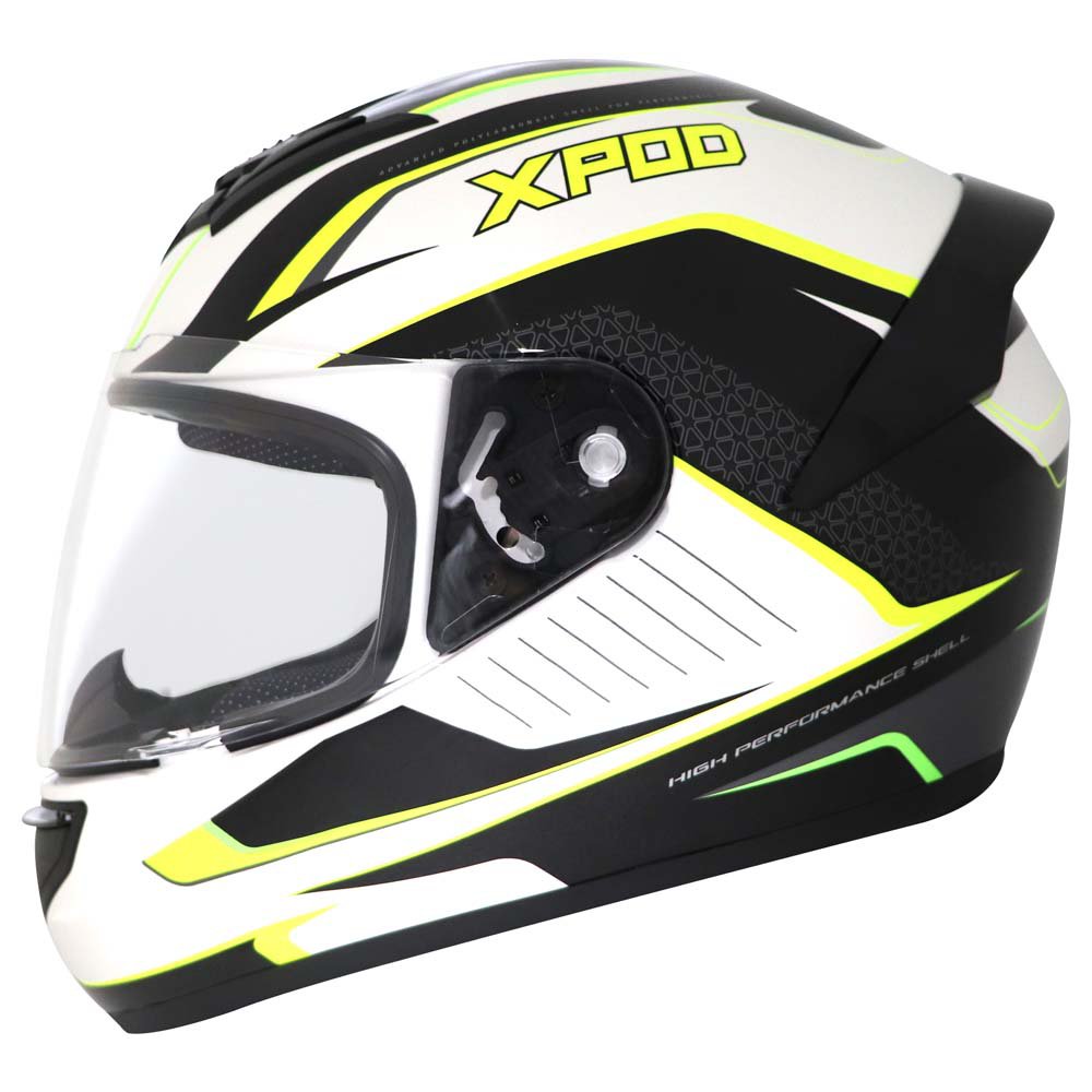  TVS XPOD Aerodynamic Helmet for Men- ISI Certified, Ultrawide Visor, Quick Release Strap – Premium Bike Helmet with Enhanced Air Circulation (Dynamic Dual Red)