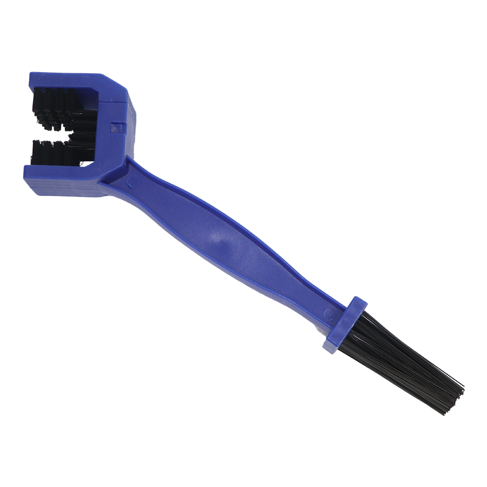 TVS Chain Cleaner Brush - Multi-Function Design with Stiff and Soft Bristles for Thorough Cleaning, Degreasing, and Maintenance, Ergonomic Handle for Comfortable Use and Efficient Dirt Removal