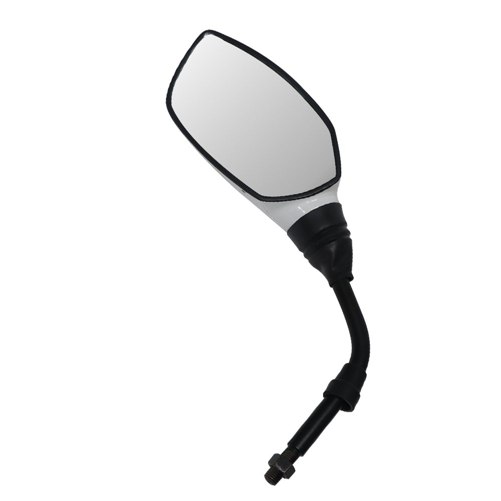 TVS Apache Left Hand Pearl White Assembly Mirror