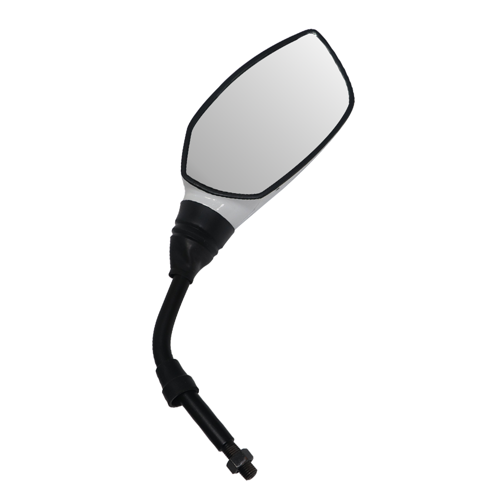 TVS Apache Right Hand Pearl White Assembly Mirror